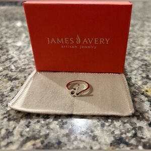 James Avery Silver Monogram Ring